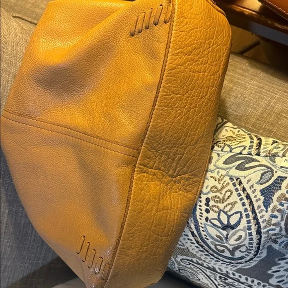Vintage Lucky Brand Y2K Tan Leather Hobo Bag - Picture 6 of 11